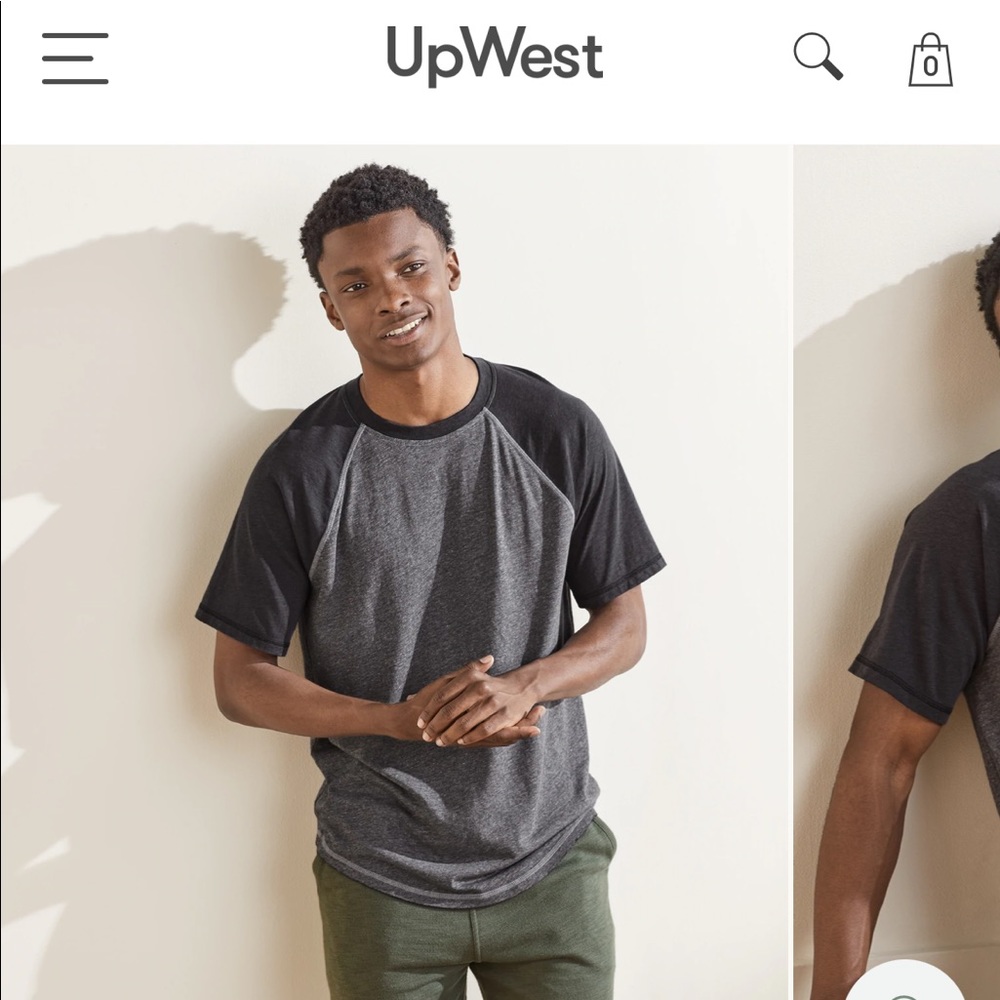 UpWest Short Sleeve Baseball Tee NWT